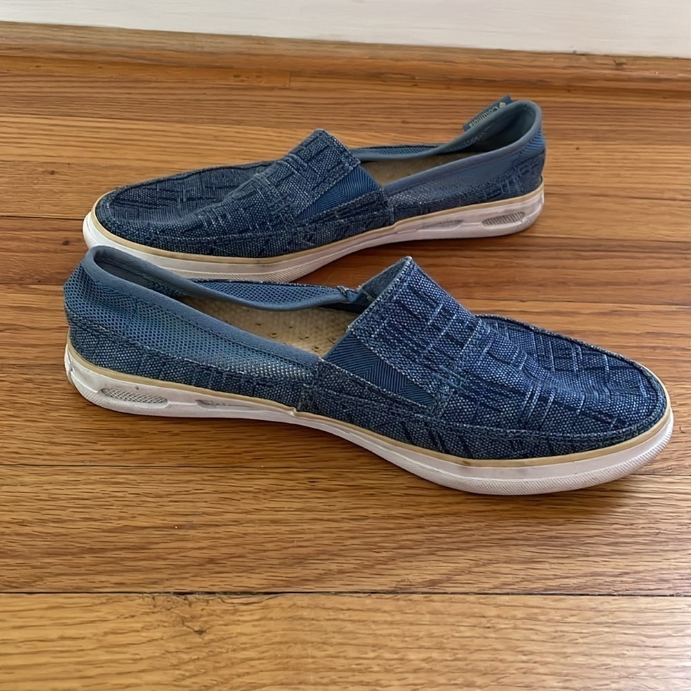 Columbia Women Vulc n Vent Canvas Slip On Sneaker Shoe Loafer Blue Women 6.5 - Picture 6 of 8